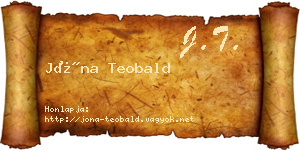 Jóna Teobald névjegykártya